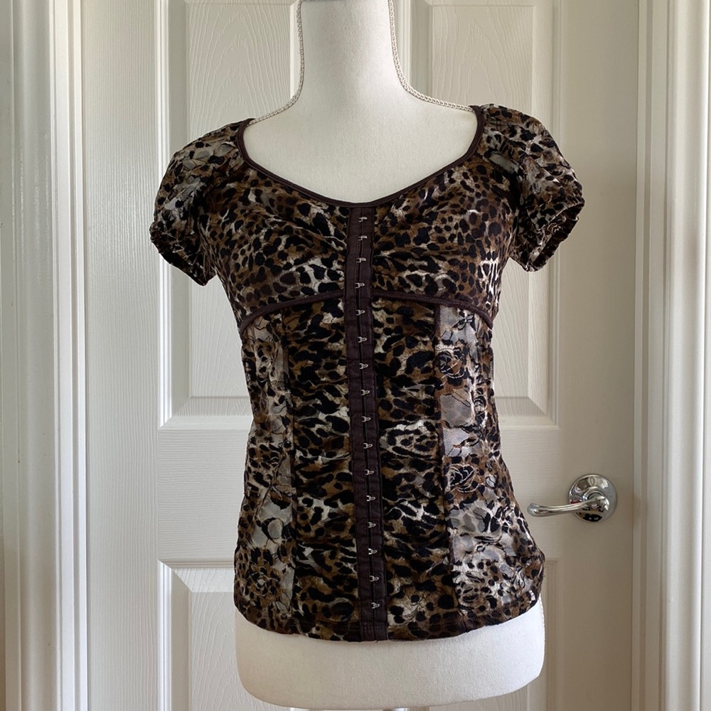 Women’s Corset Sheer Lace Top
